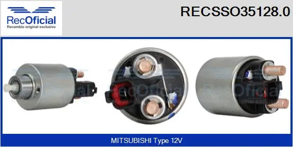 Solenoid Switch, starter (RECSSO35128.0)