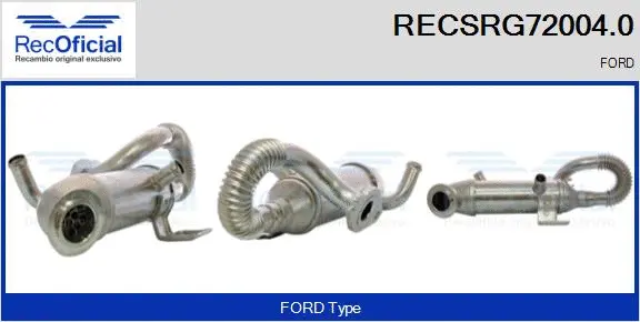 Cooler, exhaust gas recirculation (RECSRG72004.0)