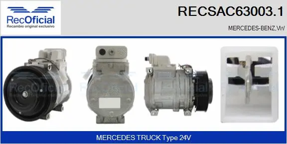 Compressor, air conditioning (RECSAC63003.1)