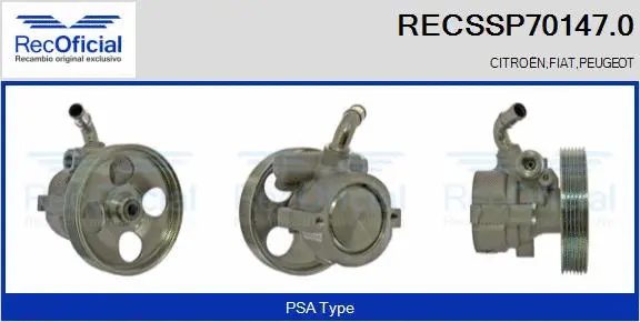 Hydraulic Pump, steering (RECSSP70147.0)