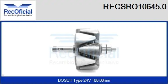 Rotor, alternator (RECSRO10645.0)