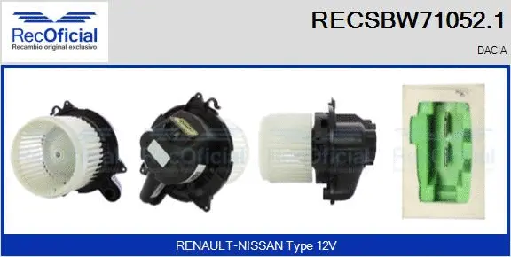 Interior Blower (RECSBW71052.1)