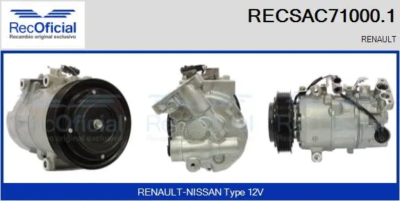 Compressor, air conditioning (RECSAC71000.1)