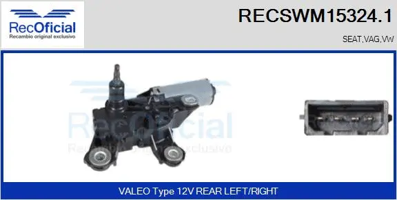 Wiper Motor (RECSWM15324.1)
