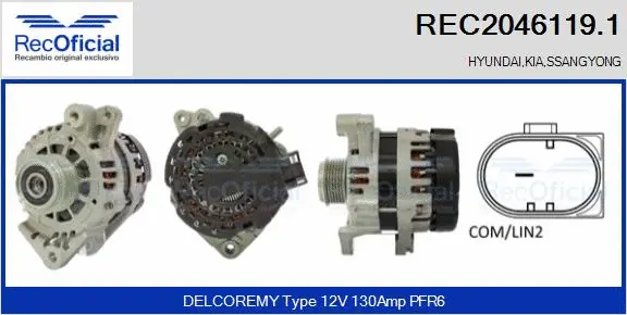 Alternator (REC2046119.1)