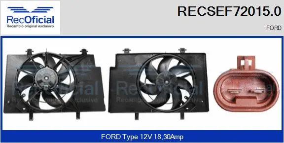 Electric Motor, radiator fan (RECSEF72015.0)