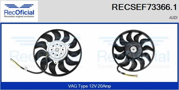 Fan, engine cooling (RECSEF73366.1)