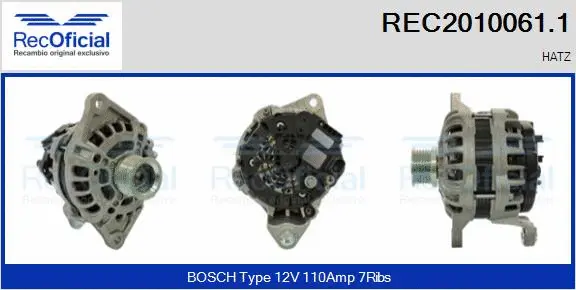 Alternator (REC2010061.1)