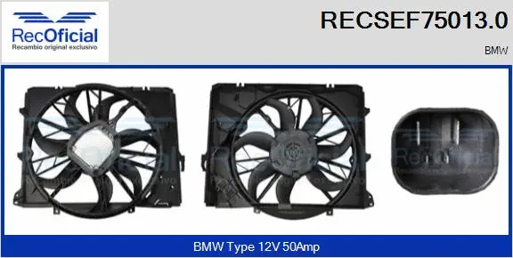 Electric Motor, radiator fan (RECSEF75013.0)