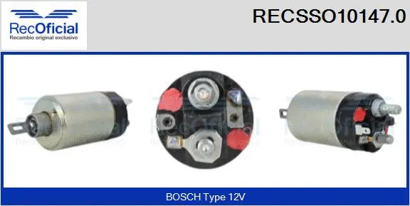 Solenoid Switch, starter (RECSSO10147.0)