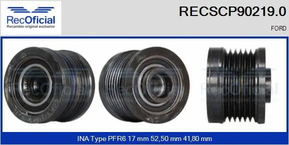 Belt Pulley, alternator (RECSCP90219.0)