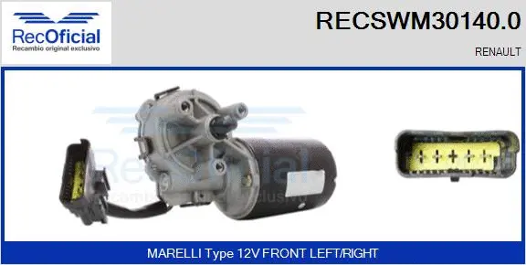 Wiper Motor (RECSWM30140.0)