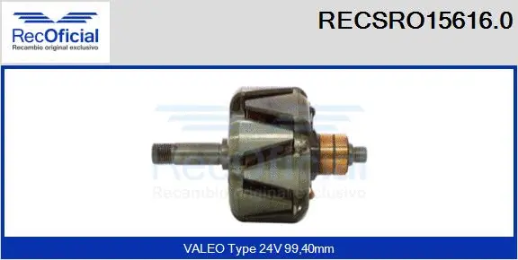 Rotor, alternator (RECSRO15616.0)