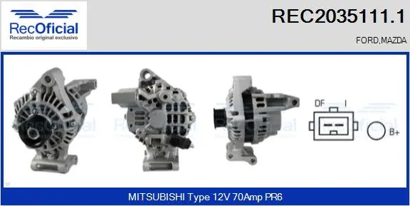 Alternator (REC2035111.1)