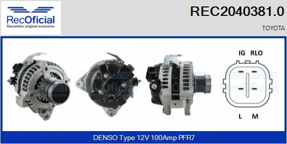 Alternator (REC2040381.0)