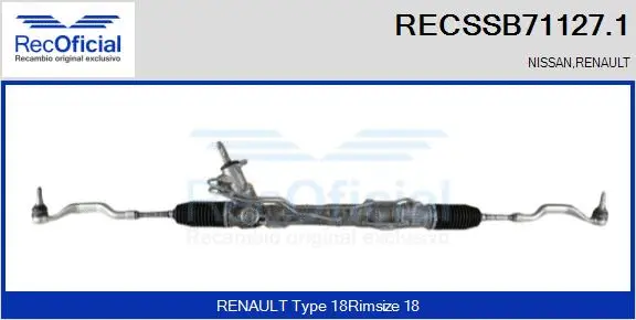 Steering Gear (RECSSB71127.1)