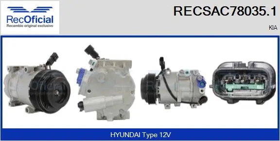 Compressor, air conditioning (RECSAC78035.1)