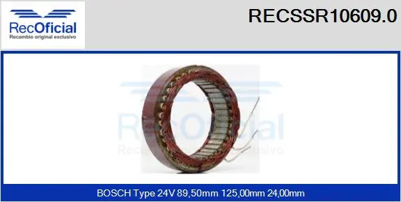Stator, alternator (RECSSR10609.0)