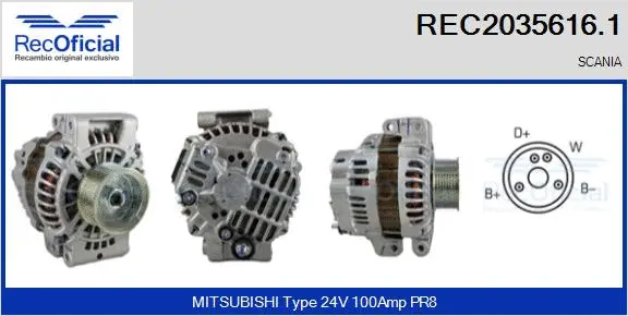 Alternator (REC2035616.1)