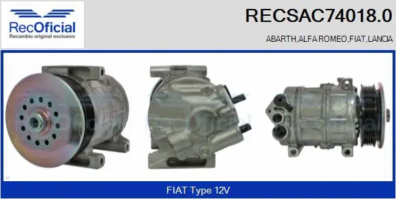 Compressor, air conditioning (RECSAC74018.0)