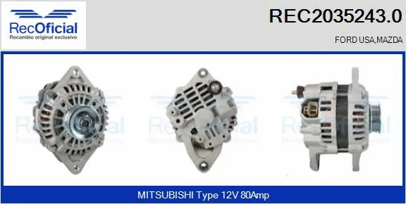 Alternator (REC2035243.0)