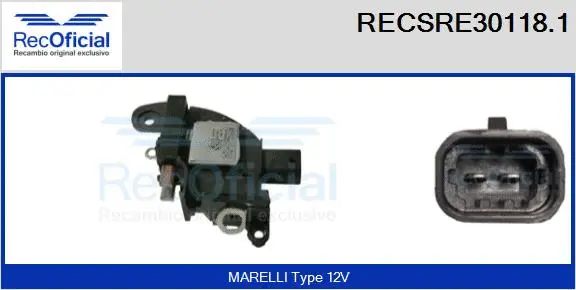 Alternator Regulator (RECSRE30118.1)