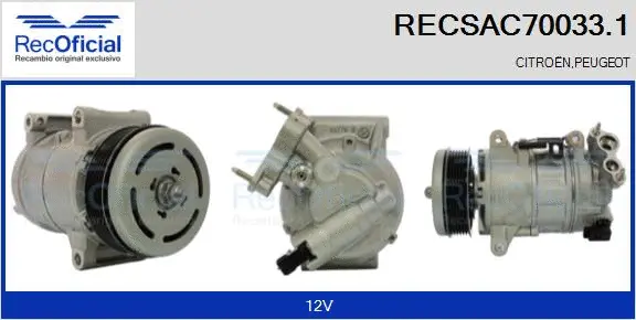 Compressor, air conditioning (RECSAC70033.1)