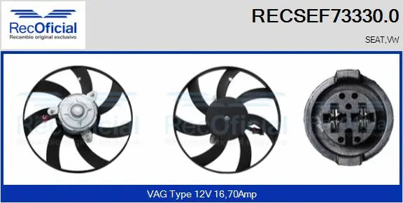 Fan, engine cooling (RECSEF73330.0)
