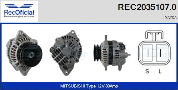 Alternator (REC2035107.0)