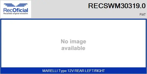 Wiper Motor (RECSWM30319.0)