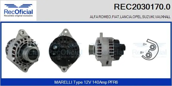 Alternator (REC2030170.0)