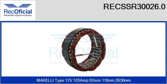 Stator, alternator (RECSSR30026.0)