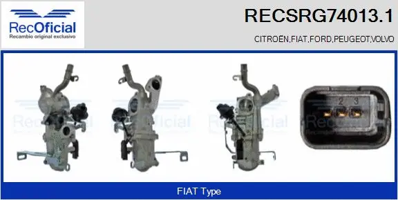 Cooler, exhaust gas recirculation (RECSRG74013.1)