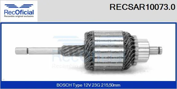 Armature, starter (RECSAR10073.0)