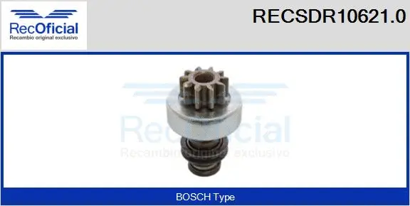 Pinion, starter (RECSDR10621.0)