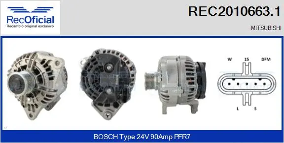 Alternator (REC2010663.1)