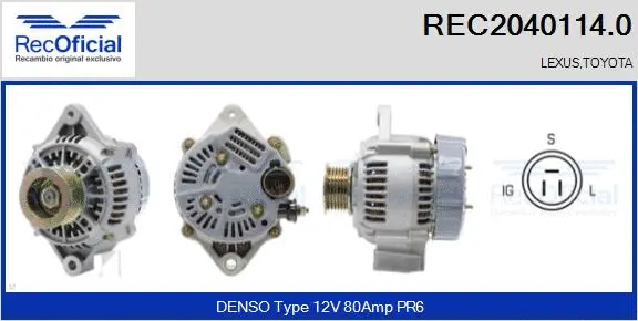 Alternator (REC2040114.0)