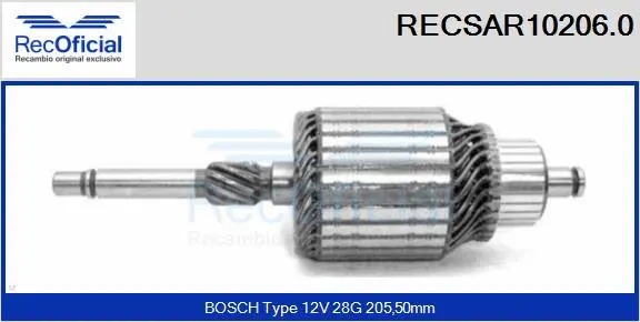 Armature, starter (RECSAR10206.0)