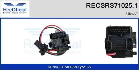 Resistor, interior blower (RECSRS71025.1)