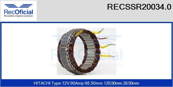 Stator, alternator (RECSSR20034.0)