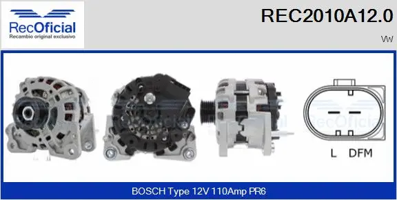 Alternator (REC2010A12.0)