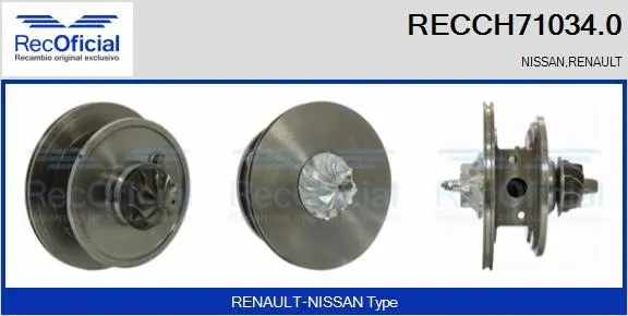 Core assembly, turbocharger (RECCH71034.0)