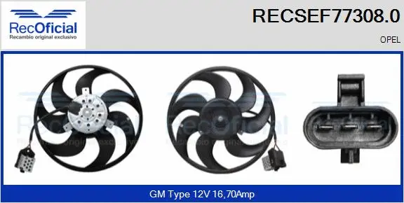 Fan, engine cooling (RECSEF77308.0)