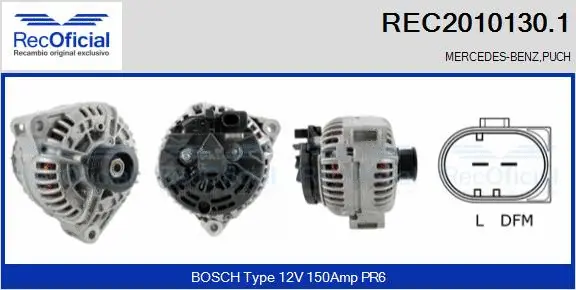 Alternator (REC2010130.1)