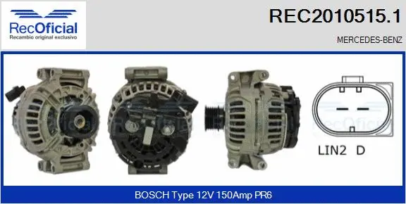 Alternator (REC2010515.1)