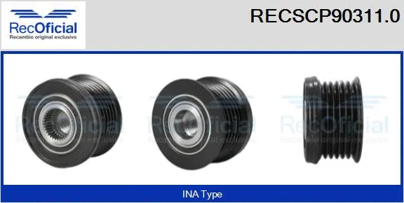 Belt Pulley, alternator (RECSCP90311.0)