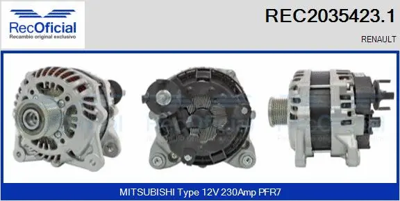 Alternator (REC2035423.1)