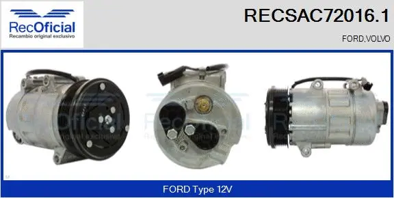 Compressor, air conditioning (RECSAC72016.1)