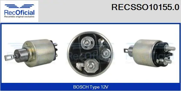 Solenoid Switch, starter (RECSSO10155.0)