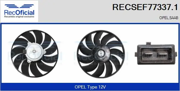 Fan, engine cooling (RECSEF77337.1)